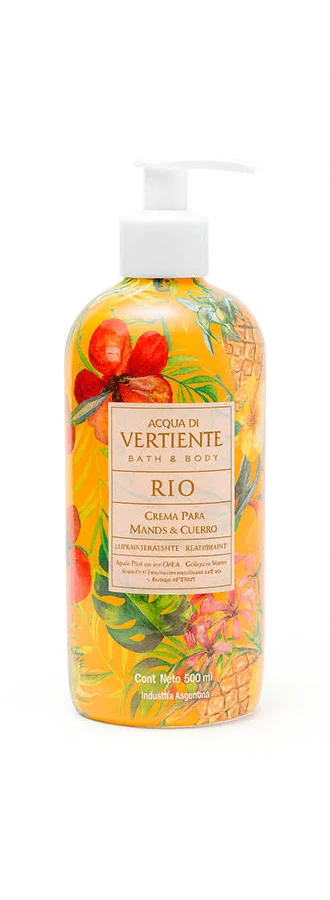 CREMA MANOS Y CUERPO (RIO) 500ML. VERTIENTE