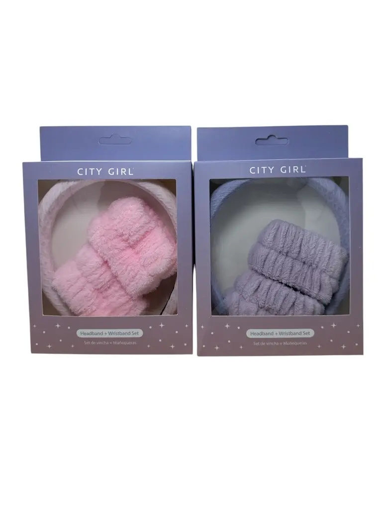 KIT DE VINCHA PARA SKIN CARE CON MUÑEQUERA