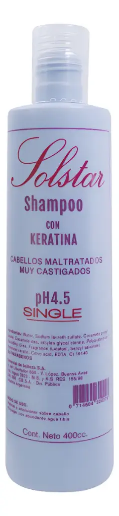 SHAMPOO CON KERATINA PH 4.5 (400 ML.)
